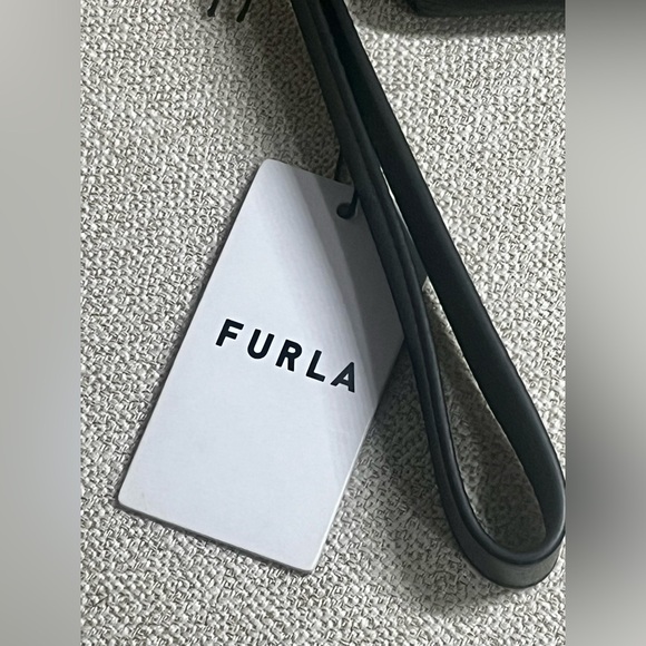 Furla Luna M Textured Black Leather Pouch - Picture 8 of 12